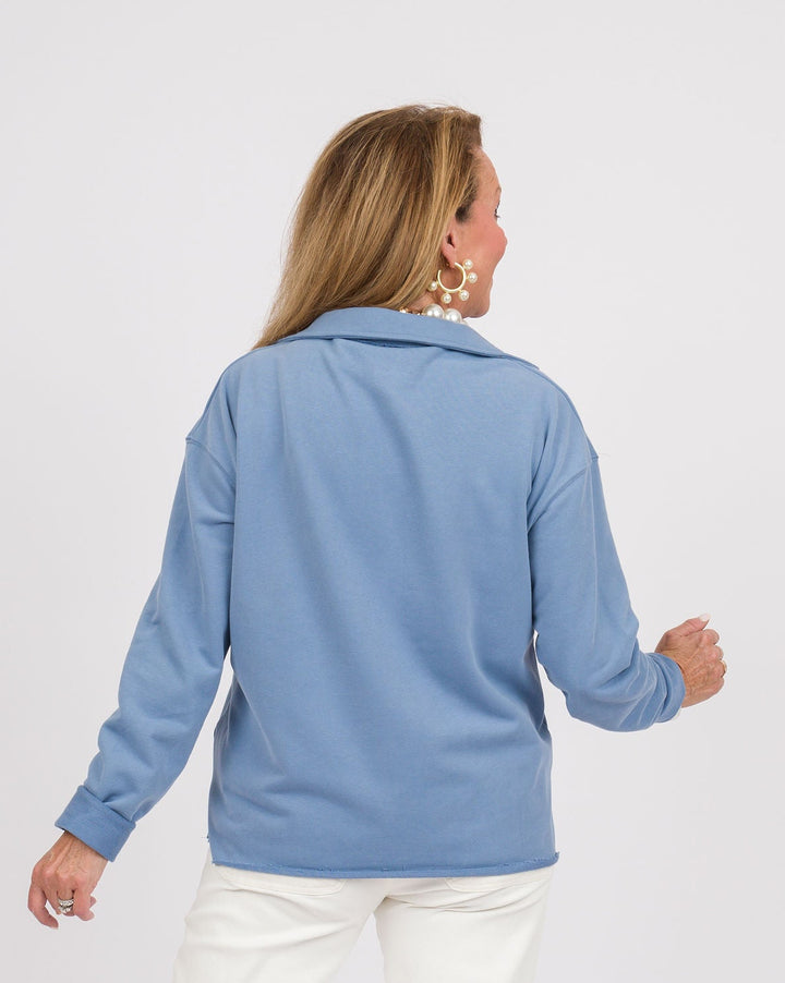 Collared Blue Pullover