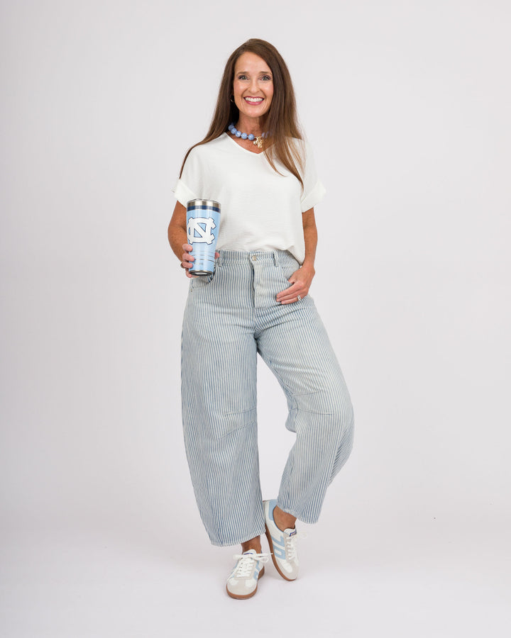 White Dolman Top