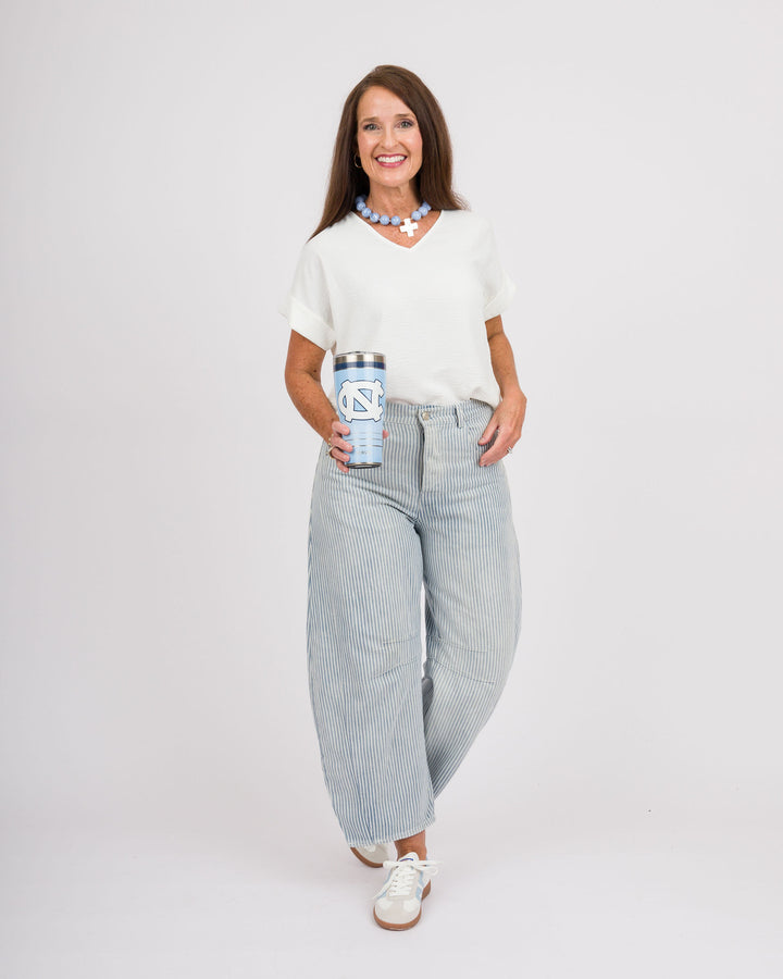 White Dolman Top