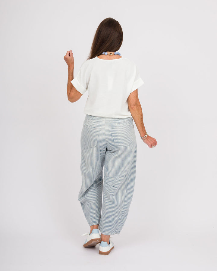 White Dolman Top