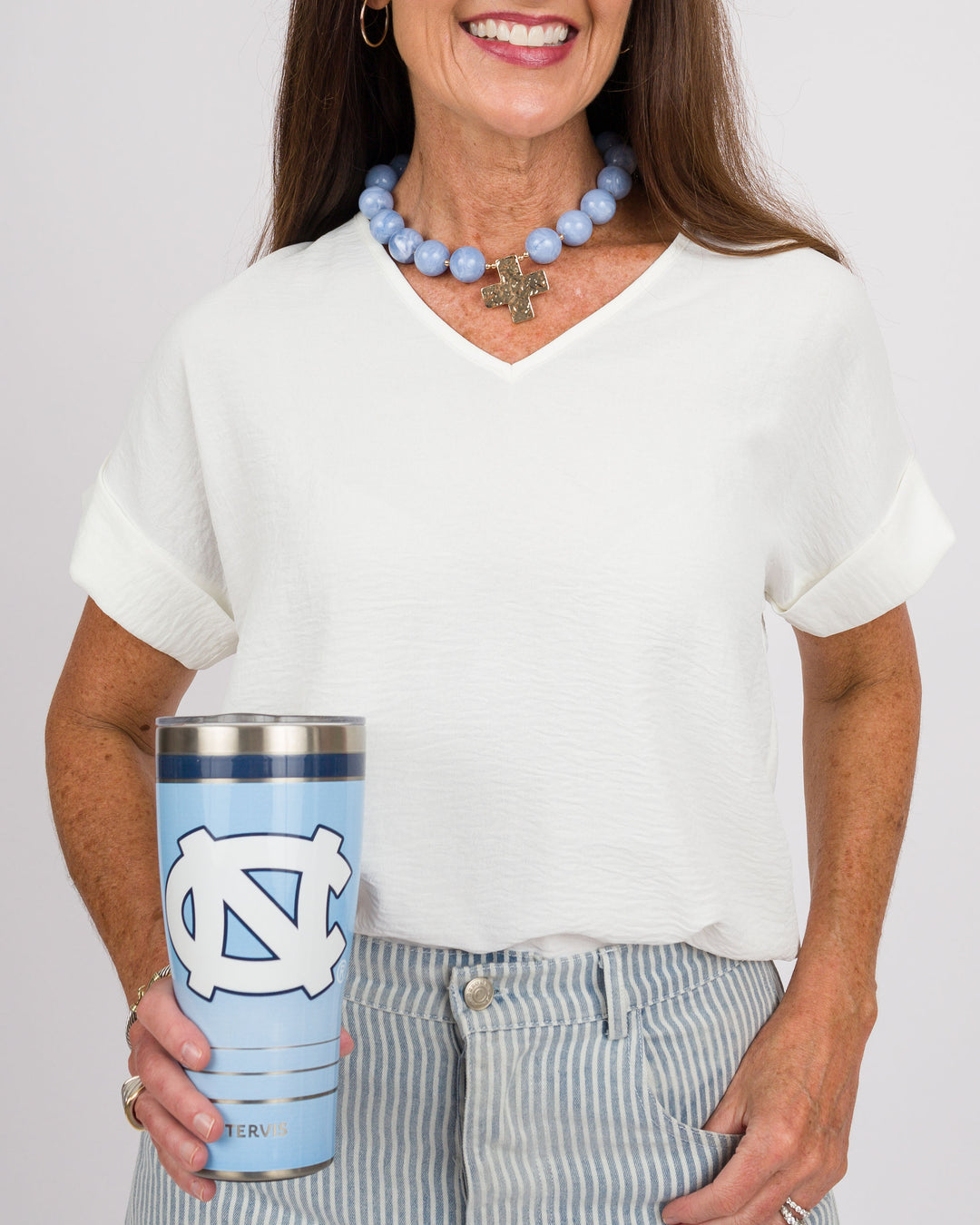White Dolman Top