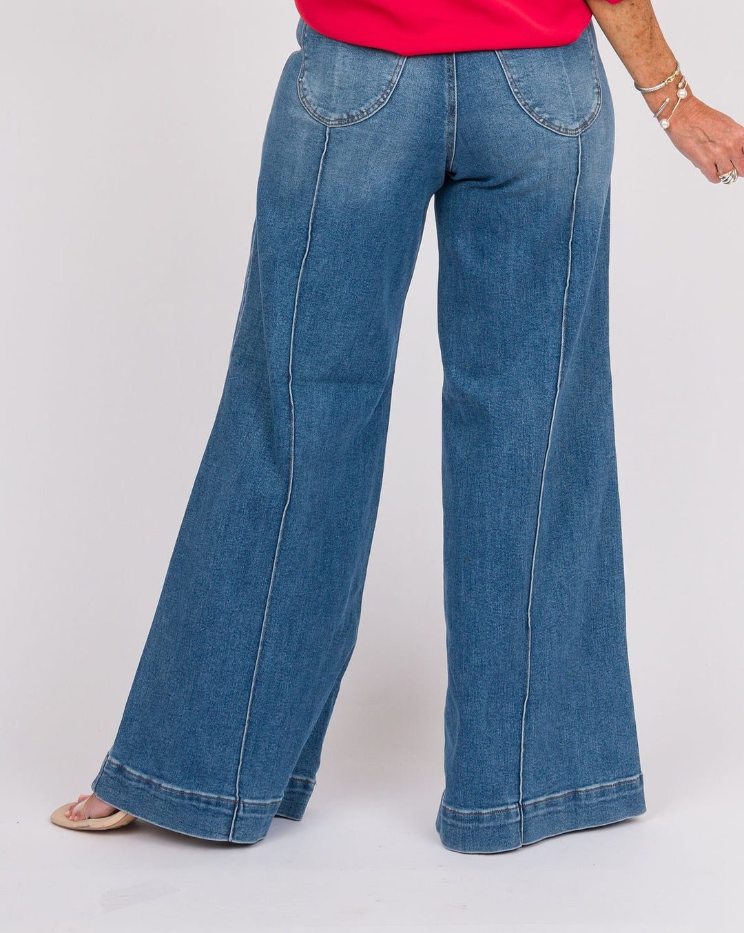 Judy Blue Palazzo with Shield Pocket Long