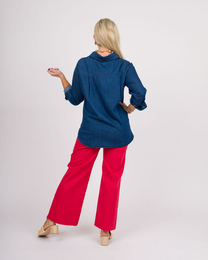 KUT from the Kloth Meg High Rise Wide Leg - Tomato