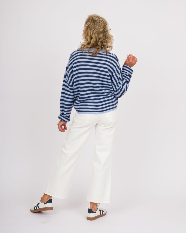Piper Cardigan - Blue Stripe