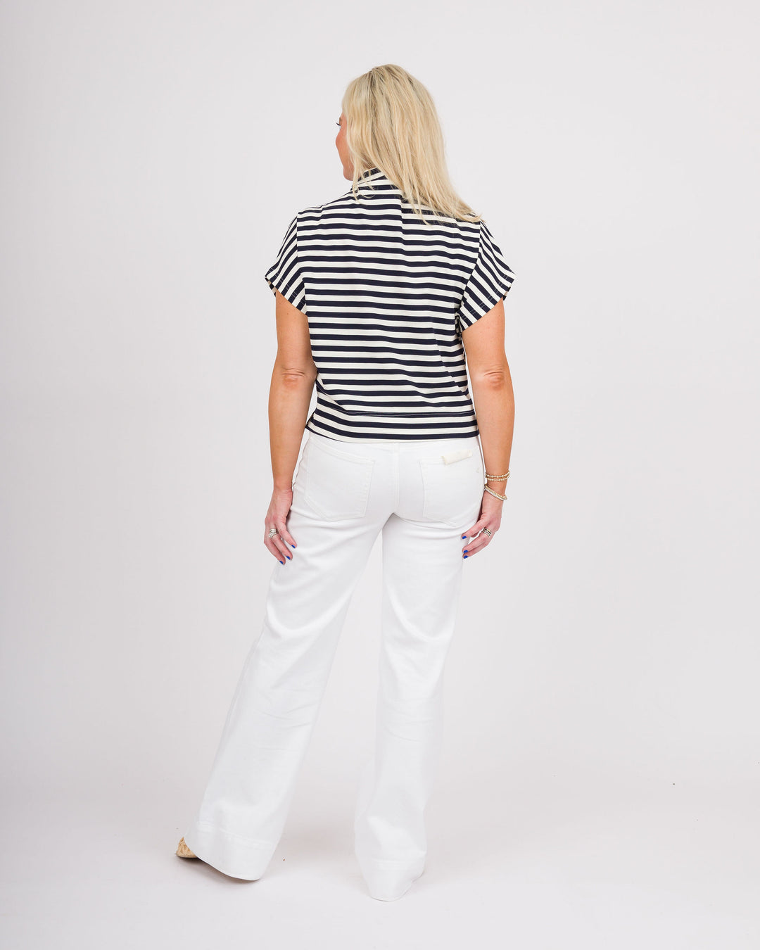 Navy Striped Top