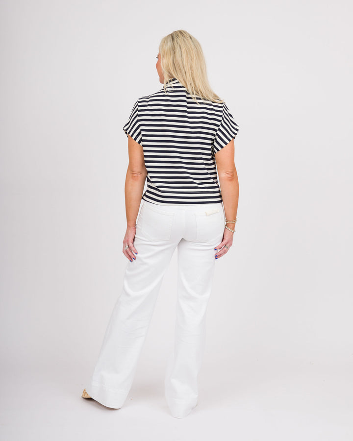 Navy Striped Top