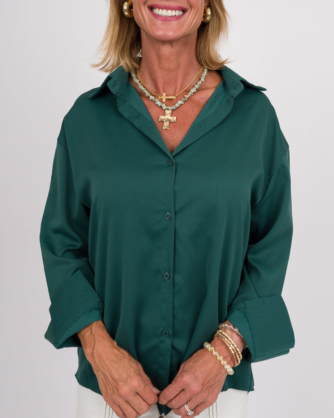 The Kathryn Shirt - Forest Green
