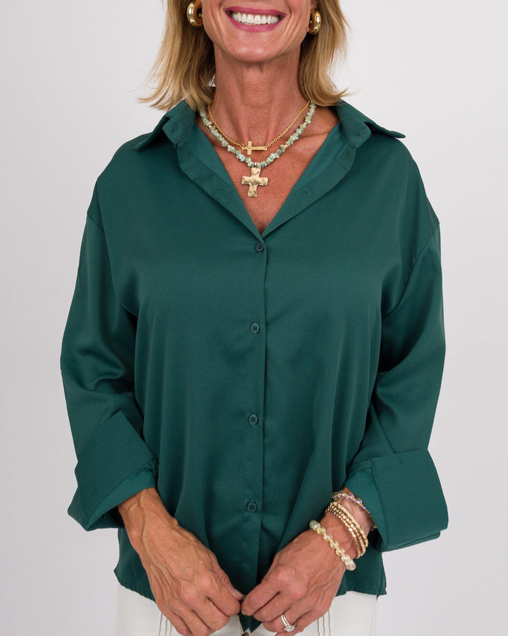 The Kathryn Shirt - Forest Green