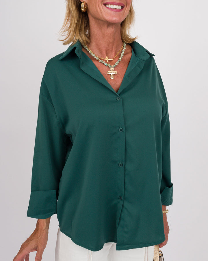 The Kathryn Shirt - Forest Green