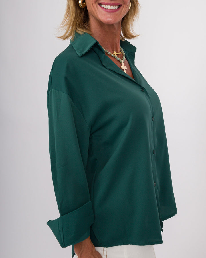 The Kathryn Shirt - Forest Green