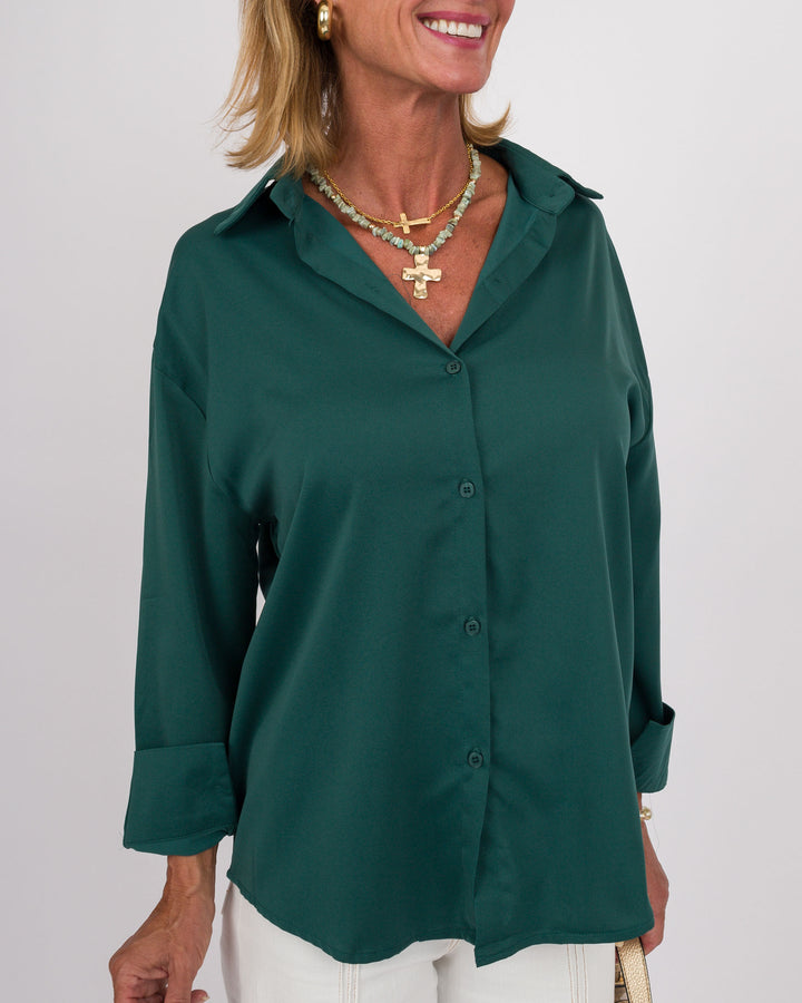 The Kathryn Shirt - Forest Green