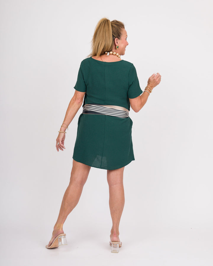 Riley Mini Dress - Hunter Green