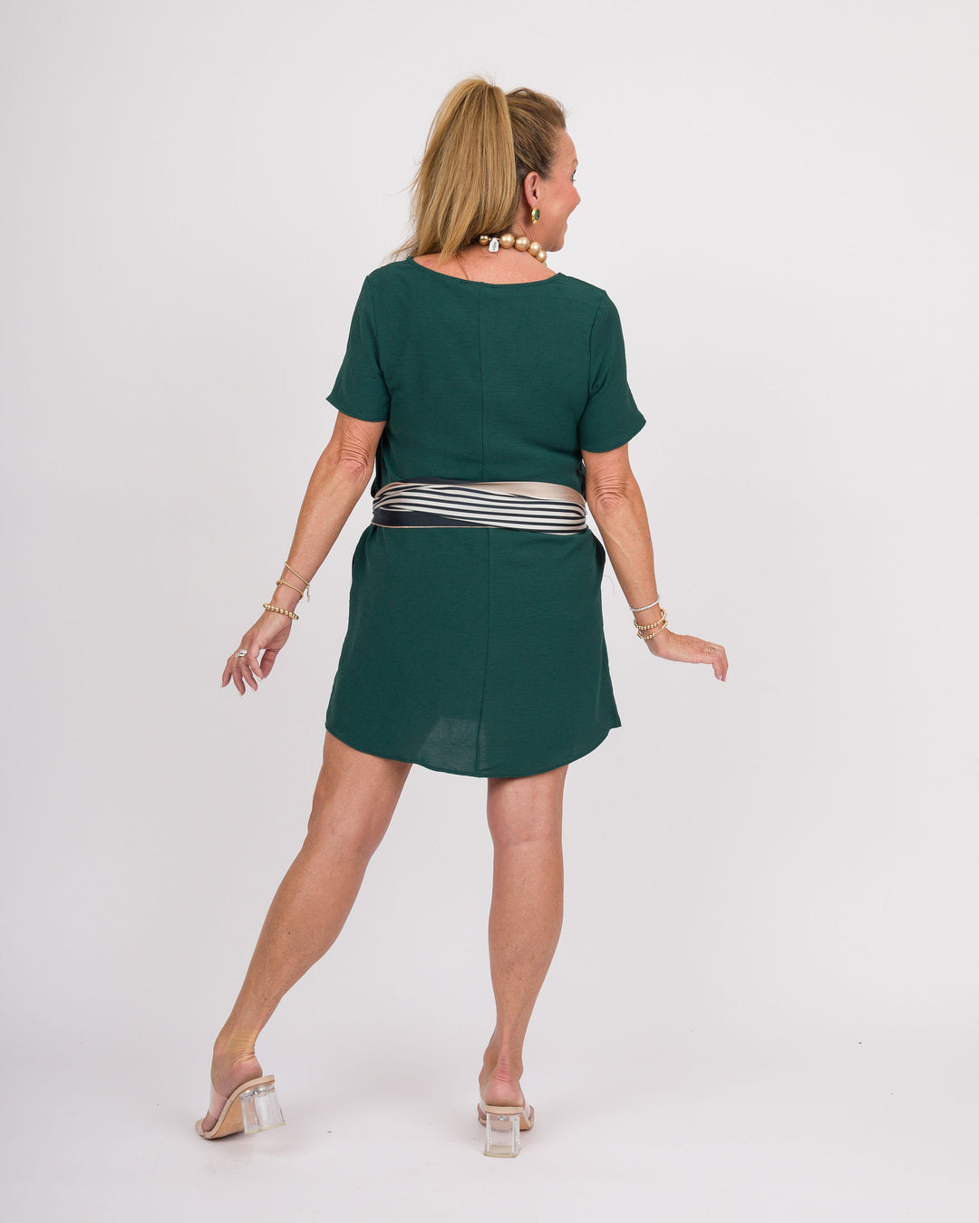Riley Mini Dress - Hunter Green