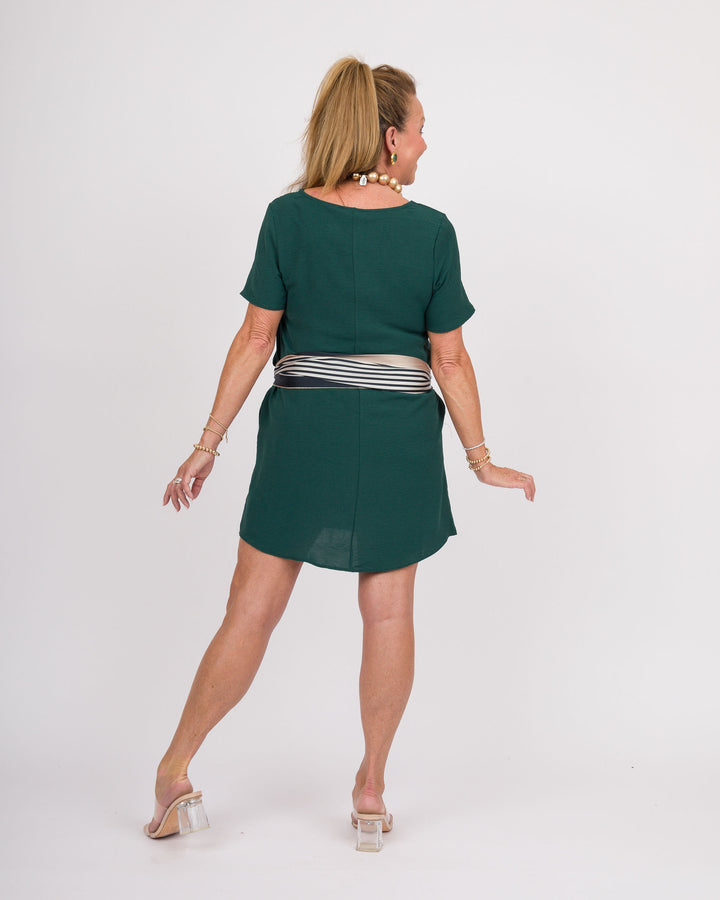 Riley Mini Dress - Hunter Green