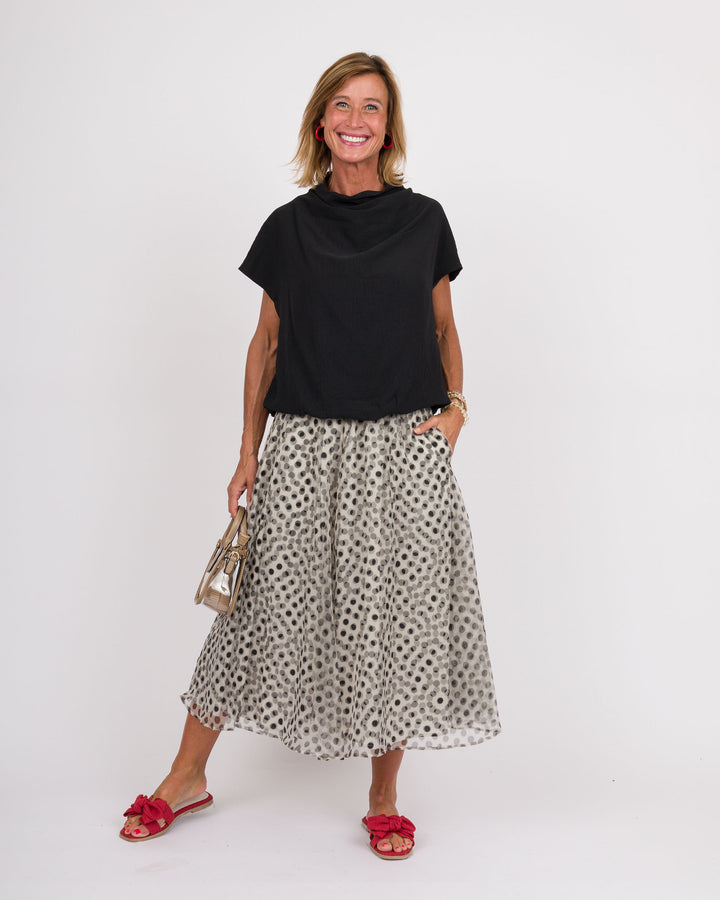 Darla Draped Top - Black