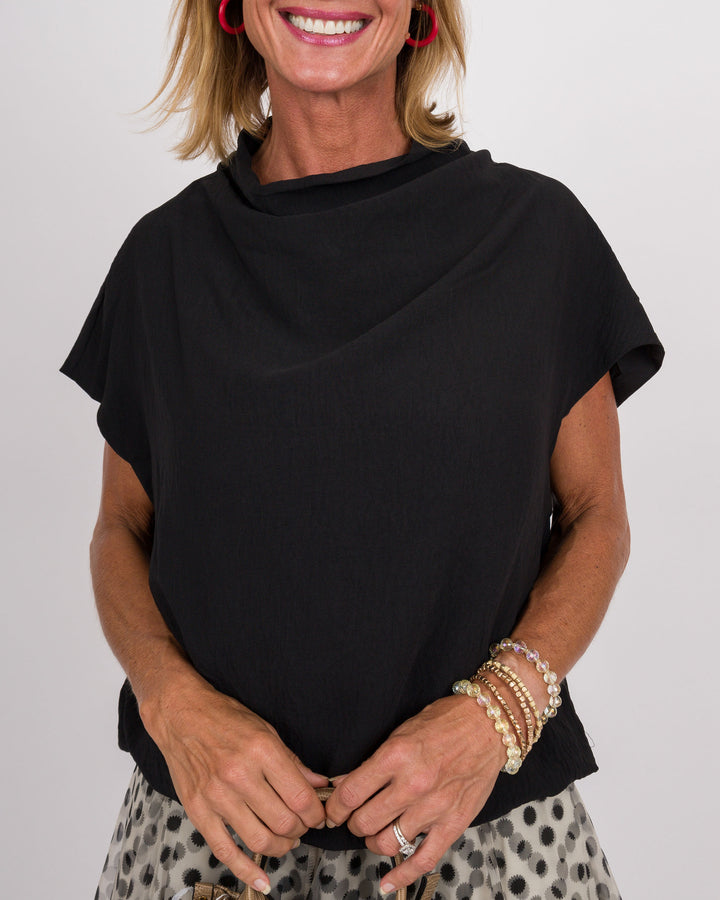 Darla Draped Top - Black