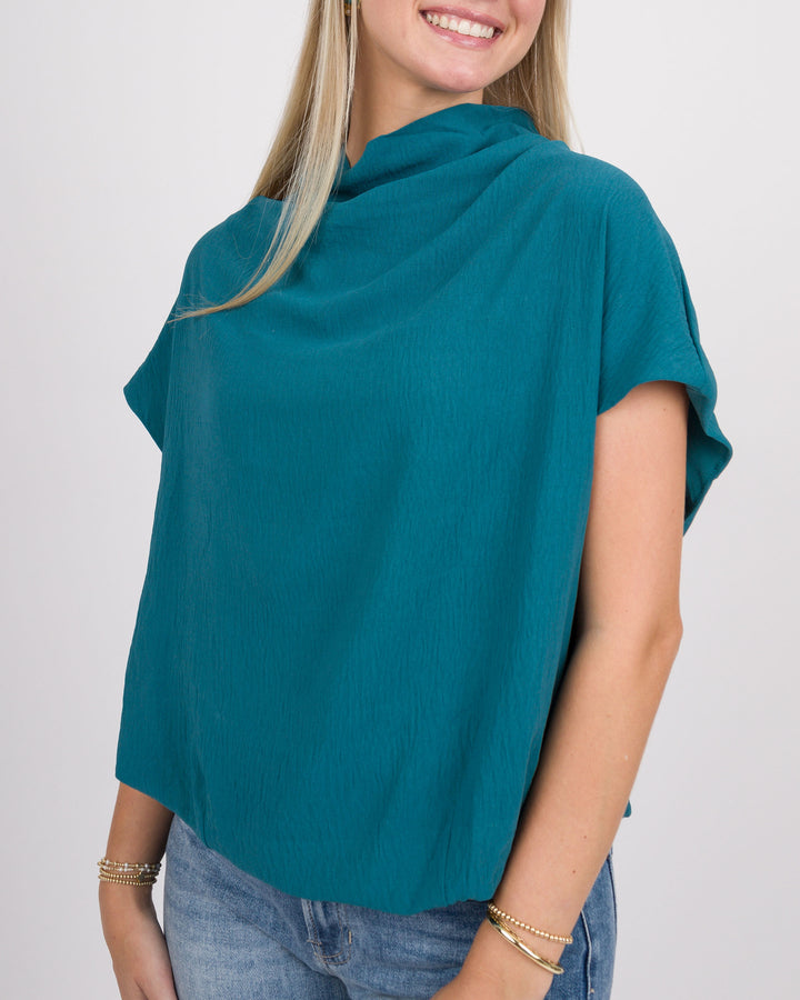 Darla Draped Top - Teal