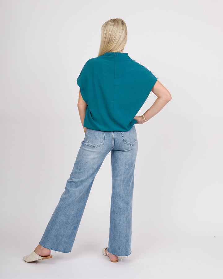 Darla Draped Top - Teal