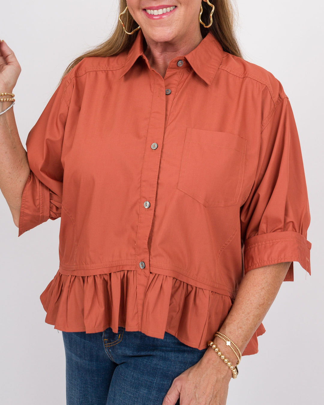 Westley Top - Clay