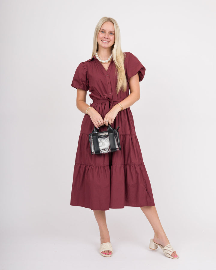 Clara  Wine Dress
