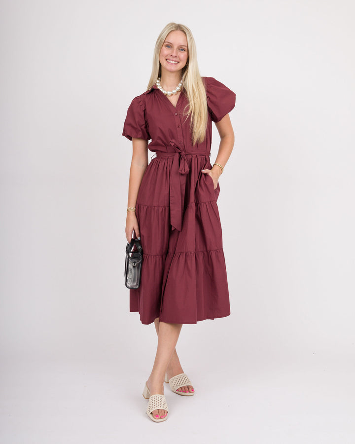 Clara  Wine Dress