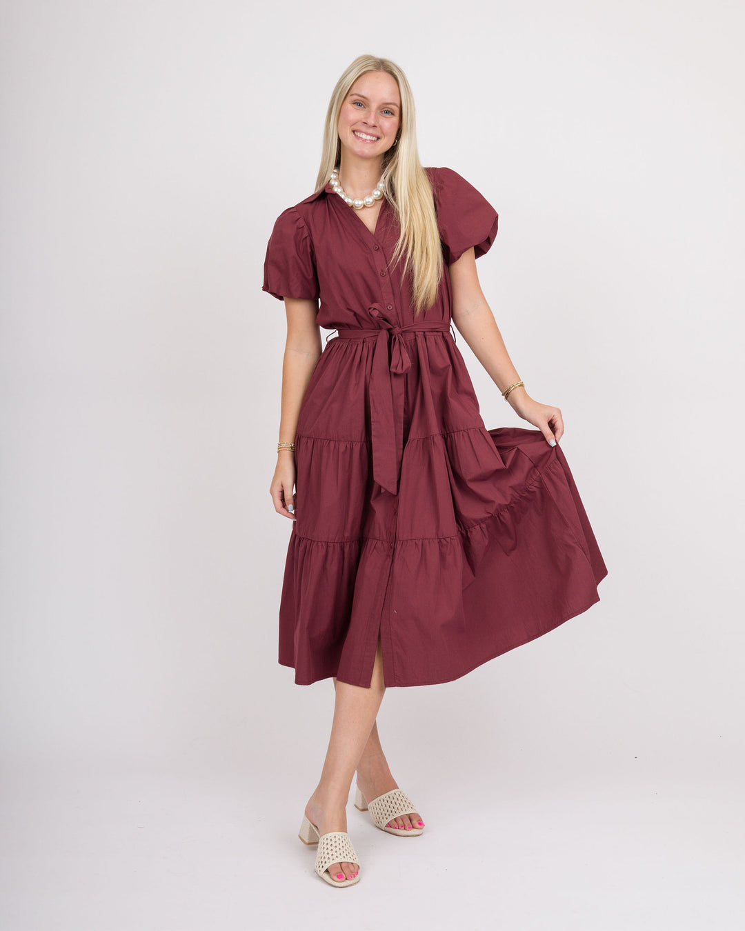 Clara  Wine Dress