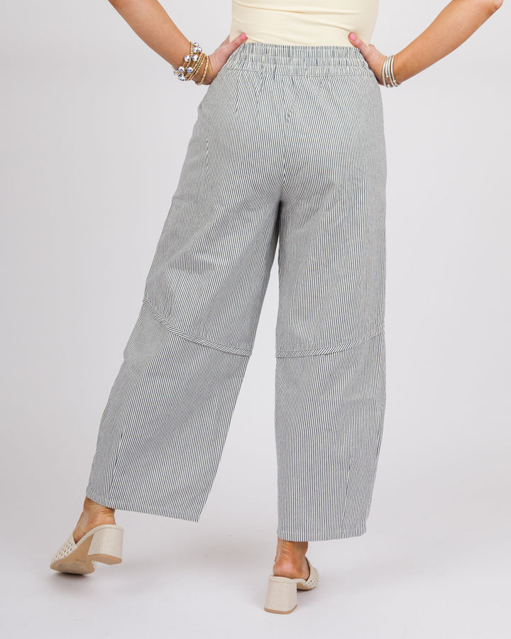 Parnel Striped Pants - Off-White/Navy