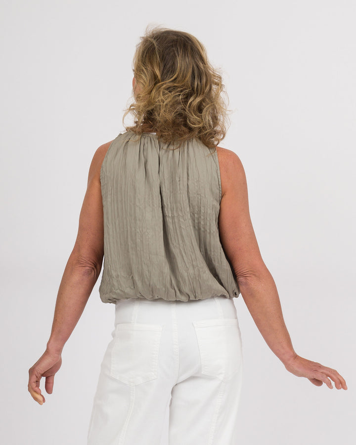 Dry Herb Gathered Blouse