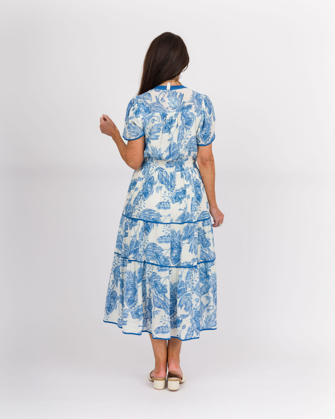 Chrissy Tiered Maxi Dress - Blue