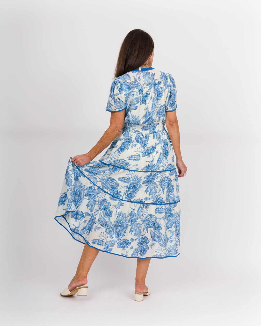 Chrissy Tiered Maxi Dress - Blue