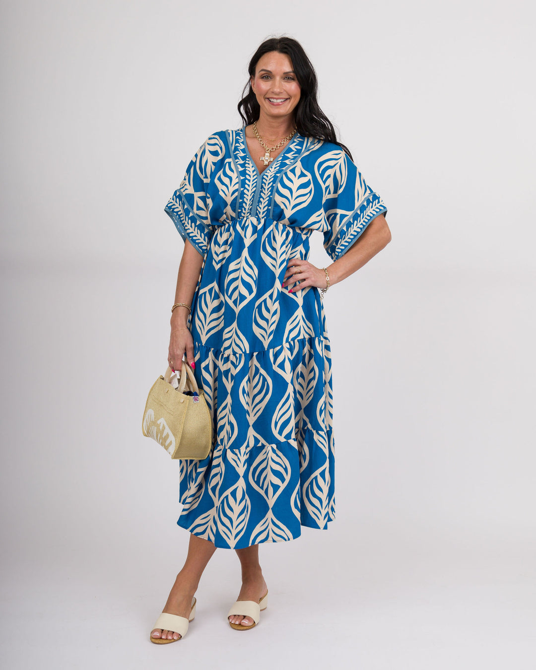 Luciana Midi Dress - Cerulean