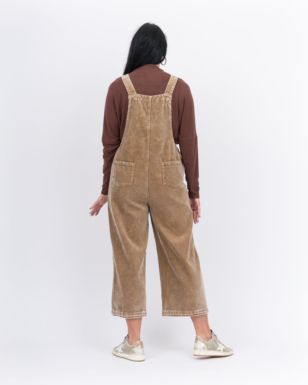 Sammy Jo Corduroy Overalls- Walnut