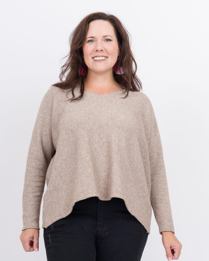 V-Neck Oatmeal Sweater