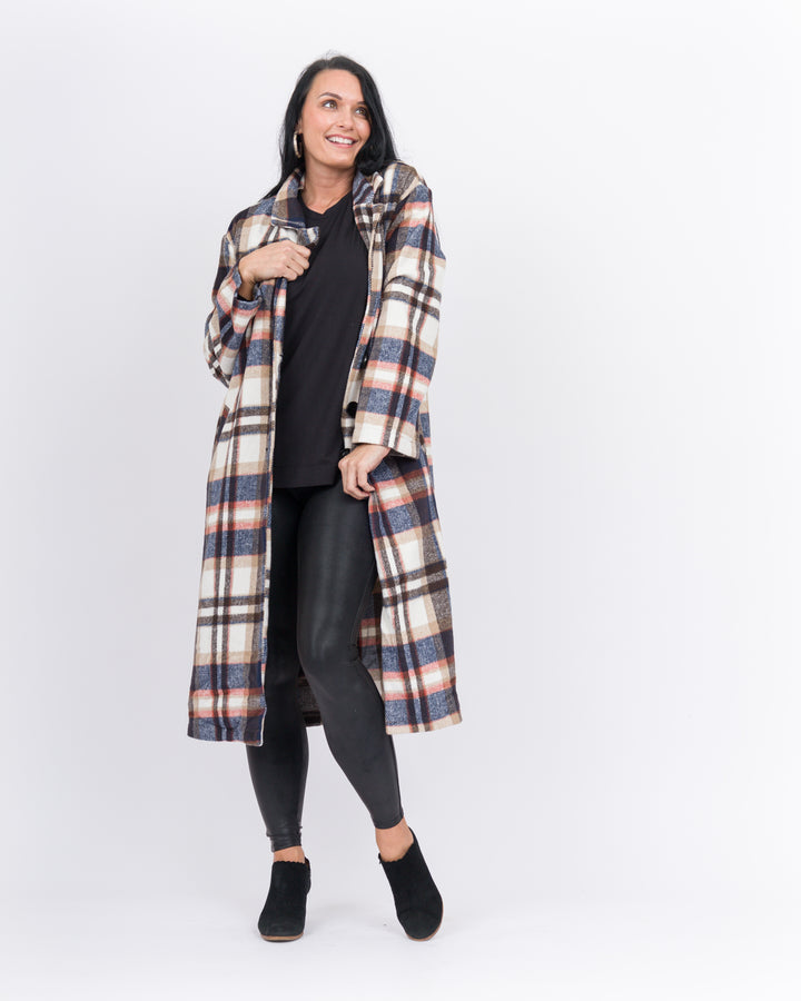 Hope Plaid Trench Coat