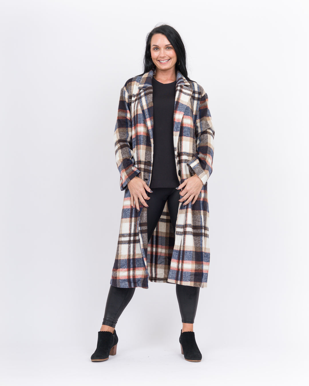 Hope Plaid Trench Coat