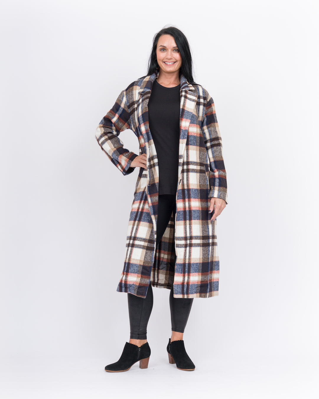 Hope Plaid Trench Coat