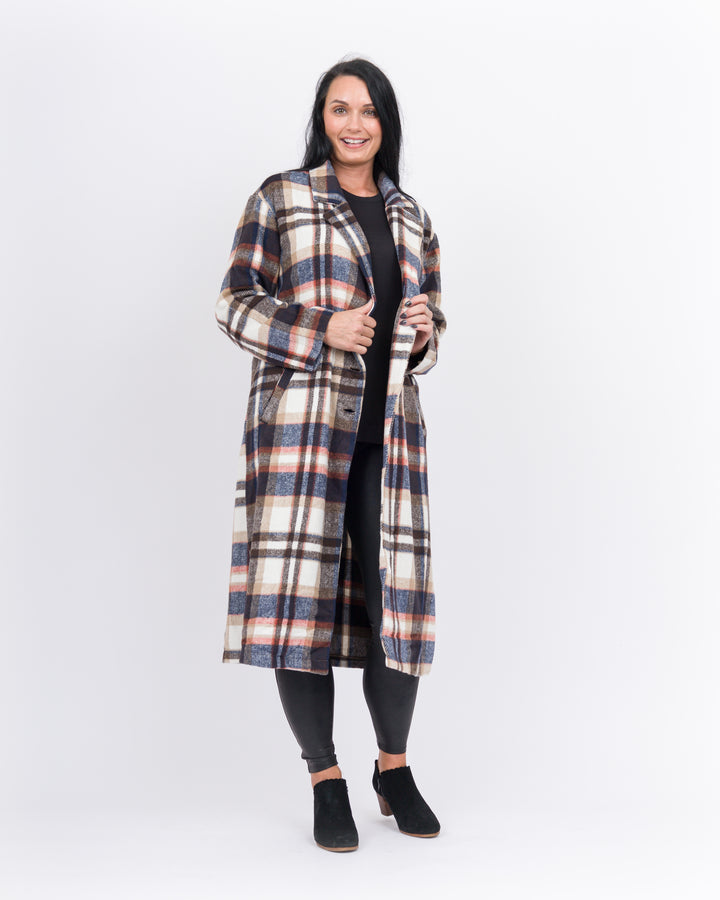 Hope Plaid Trench Coat