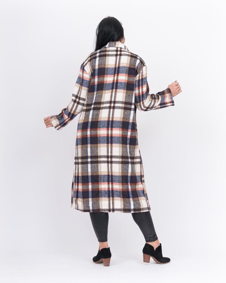 Hope Plaid Trench Coat