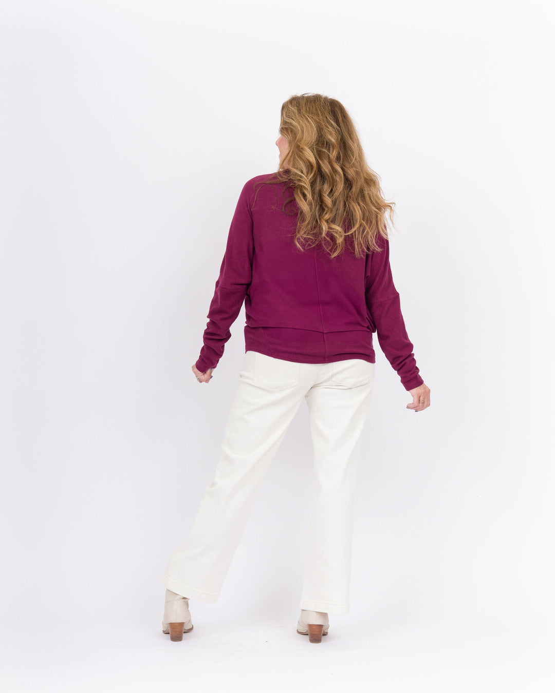 Cozy Butter Knit Dolman- Wine