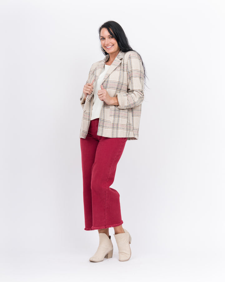 Mud Pie Bynes Plaid Blazer