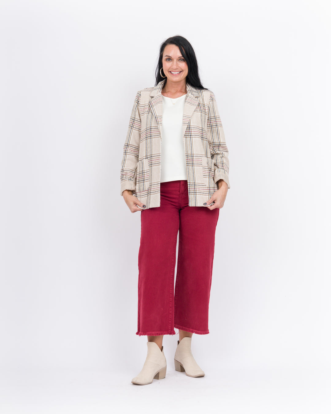 Mud Pie Bynes Plaid Blazer