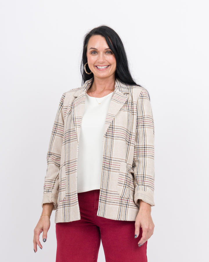 Mud Pie Bynes Plaid Blazer