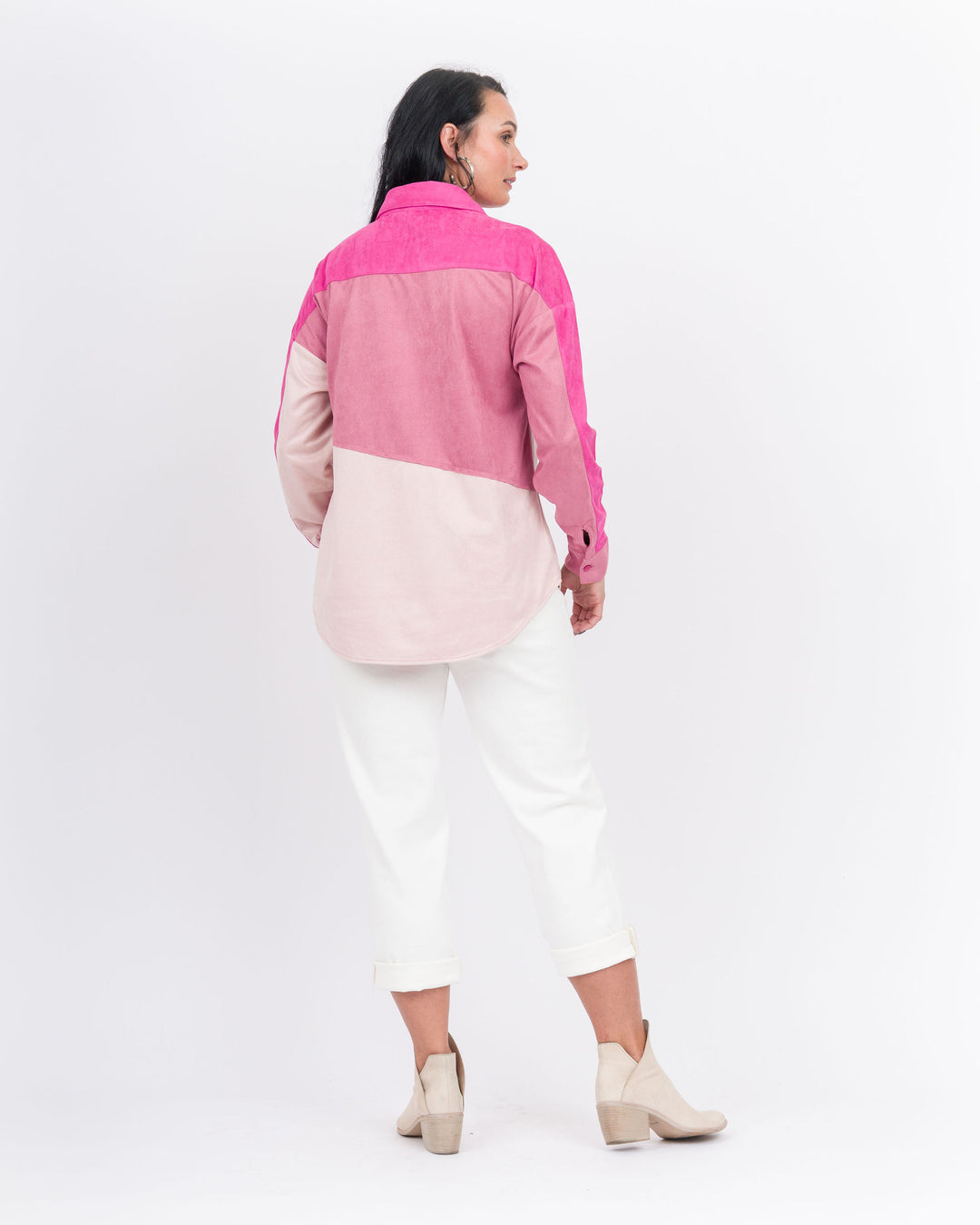 Eileen Suede Top Fuchsia Top