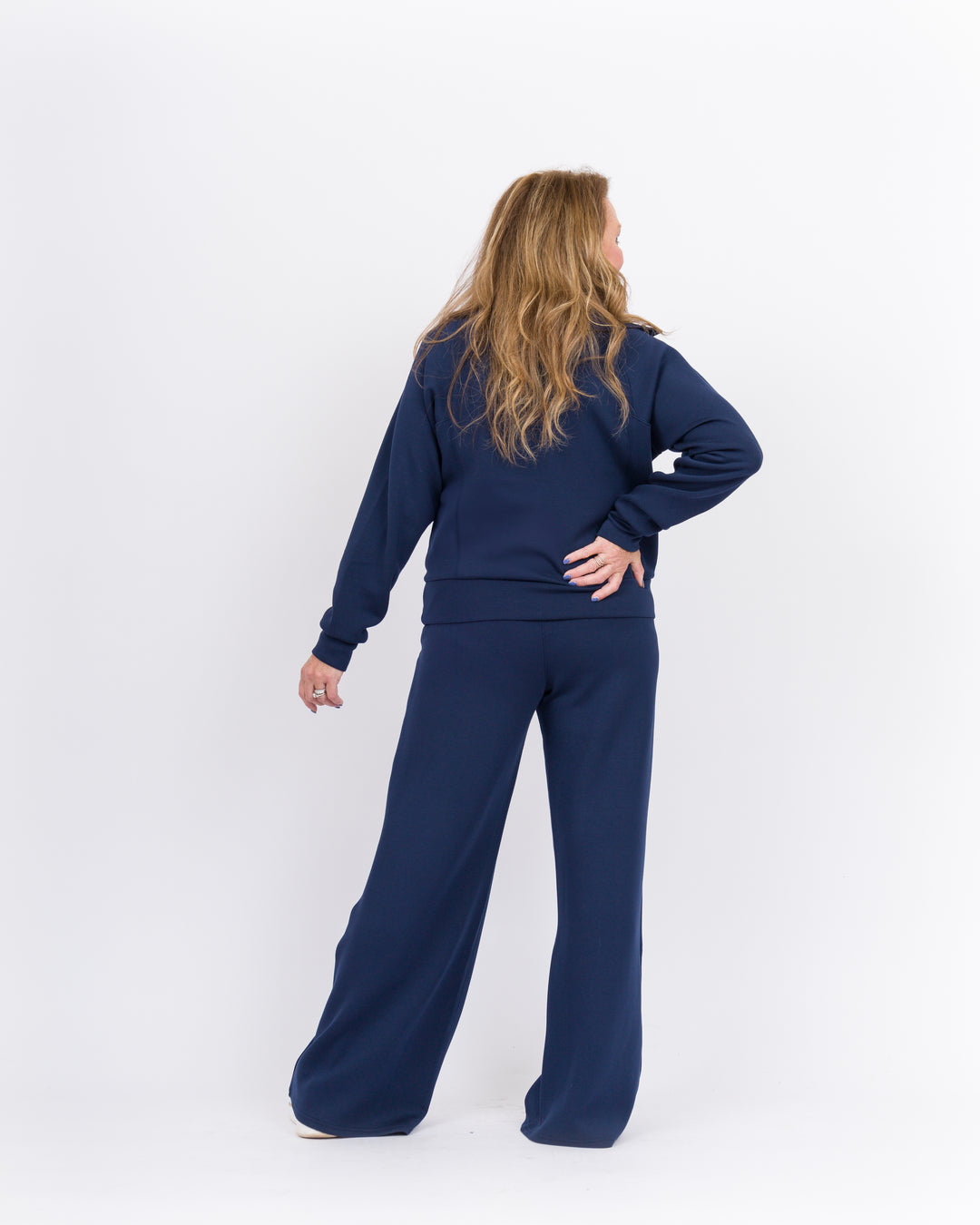 Spanx Air Essentials Half Zip-Timeless Navy