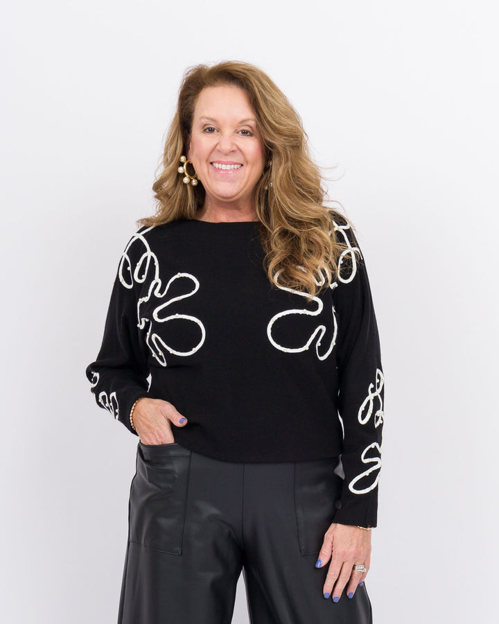 Esme Pearl Sweater- Black