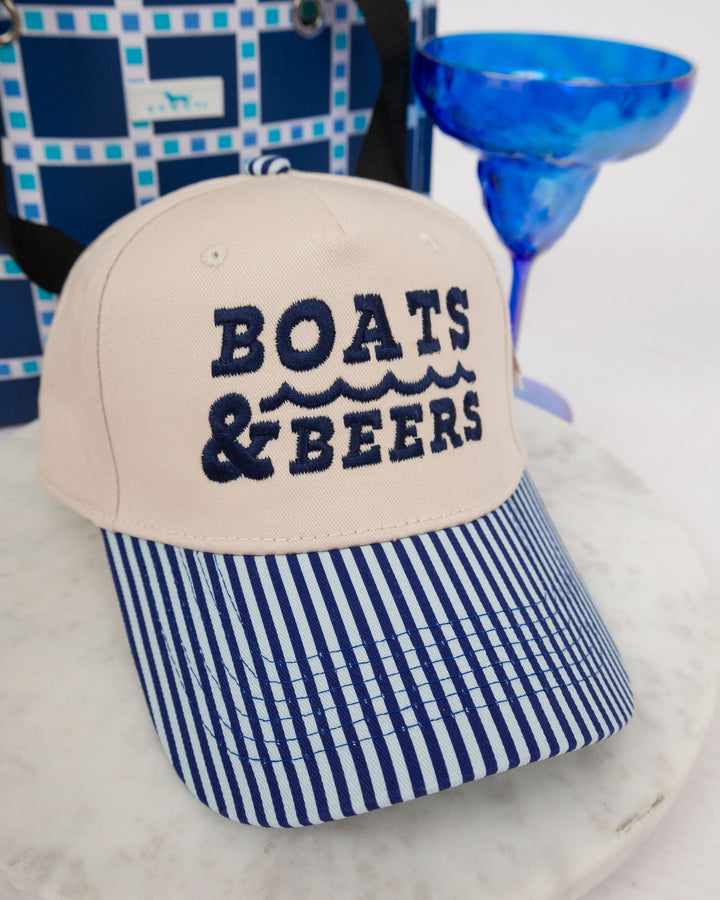Navy Boats &amp; Beer Trucker Hat
