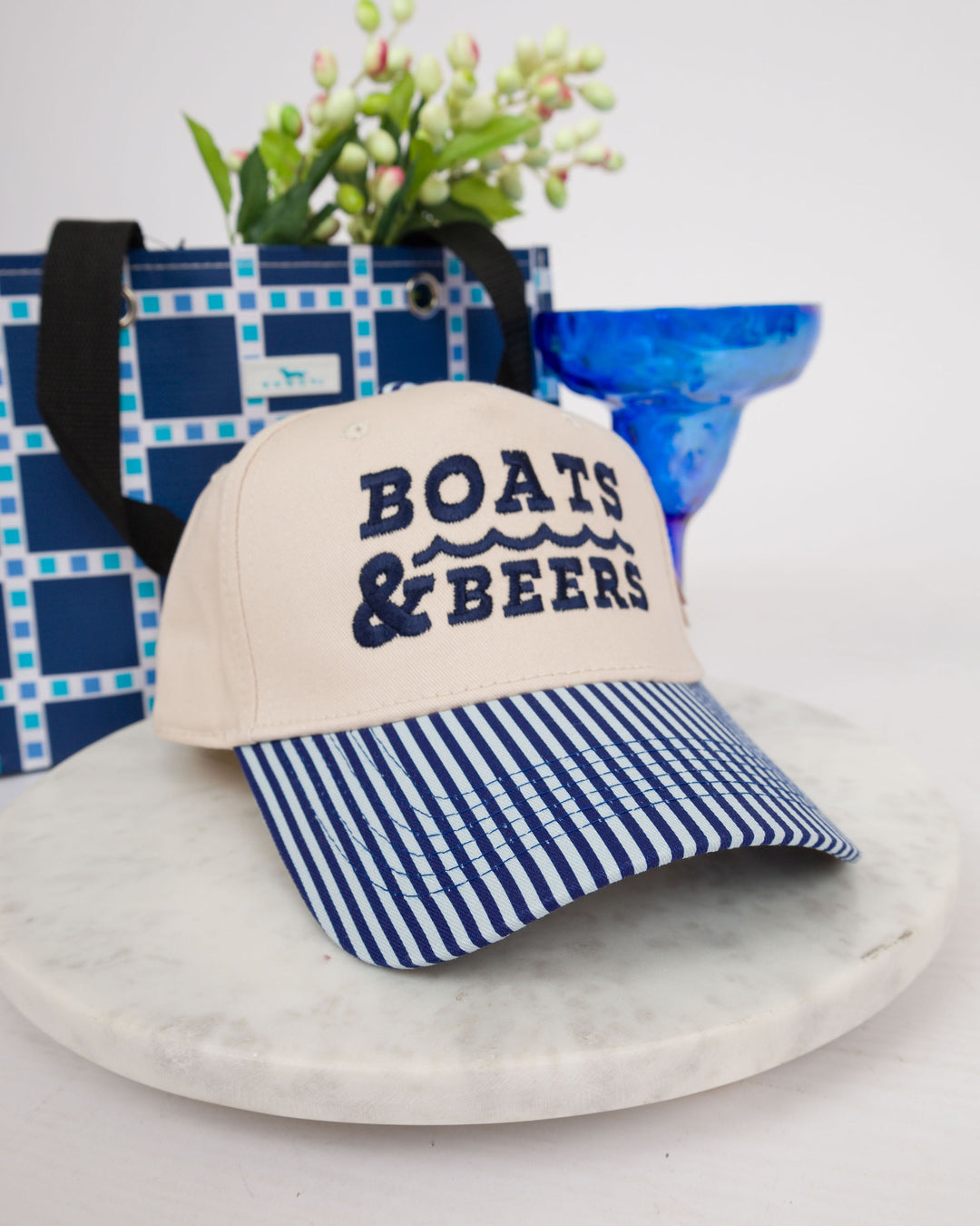 Navy Boats &amp; Beer Trucker Hat
