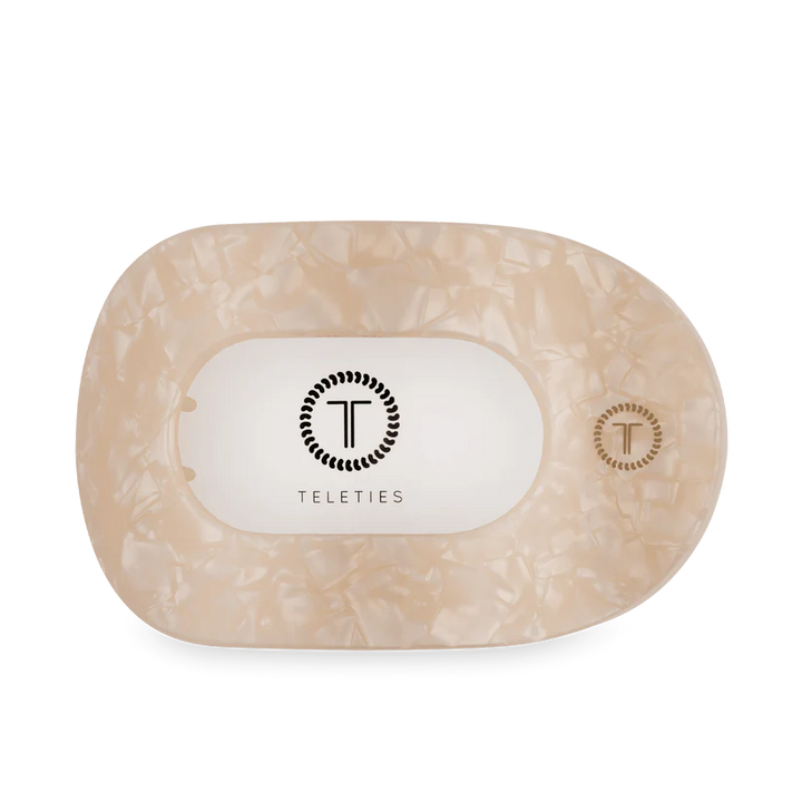TELETIES Large Flat Round Hair Clip - Soft Surf