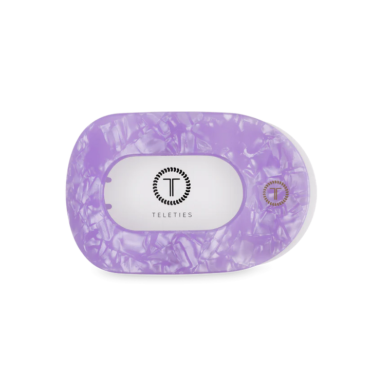 TELETIES Medium Flat Round Hair Clip - Lavender Mist