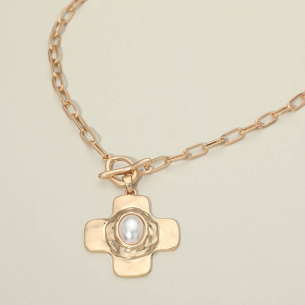 Pearl Cross Necklace